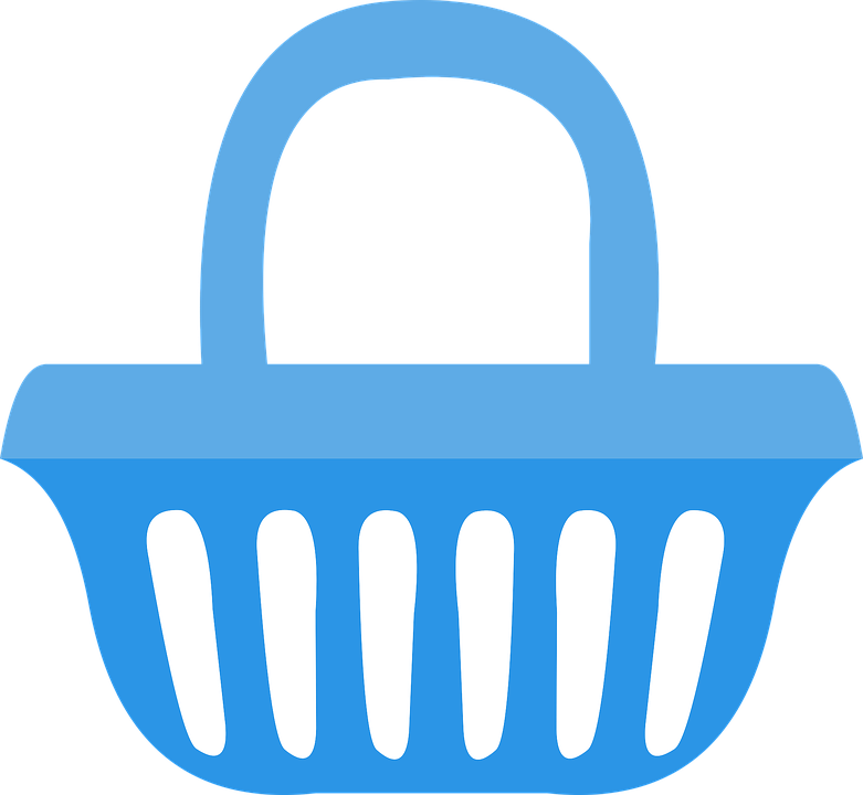 Blue Shopping Basket Icon