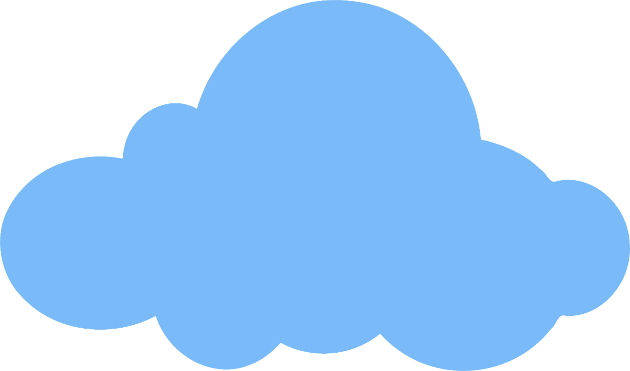 Blue Simple Cloud Clipart