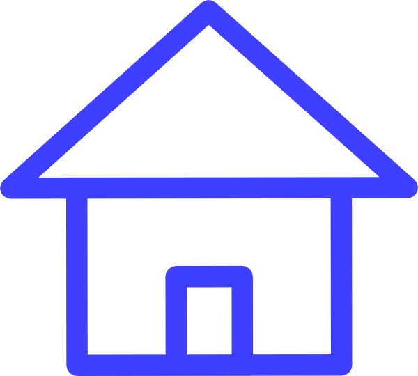 Blue Simple House Vector Graphic