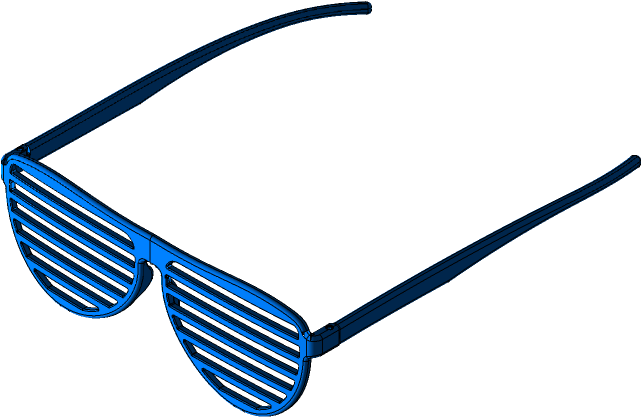 Blue Slatted Shutter Shades Vector