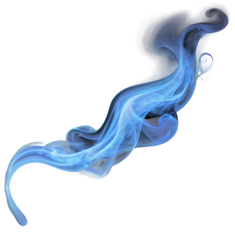 Blue Smoke Swirl Png 05232024