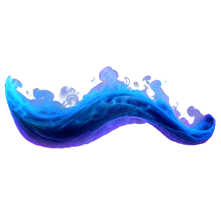 Blue Smoke Wave Png 05232024