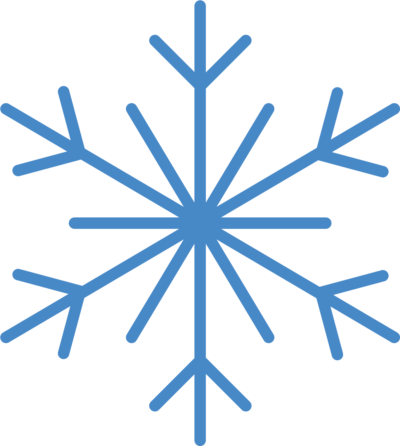 Blue Snowflake Graphic