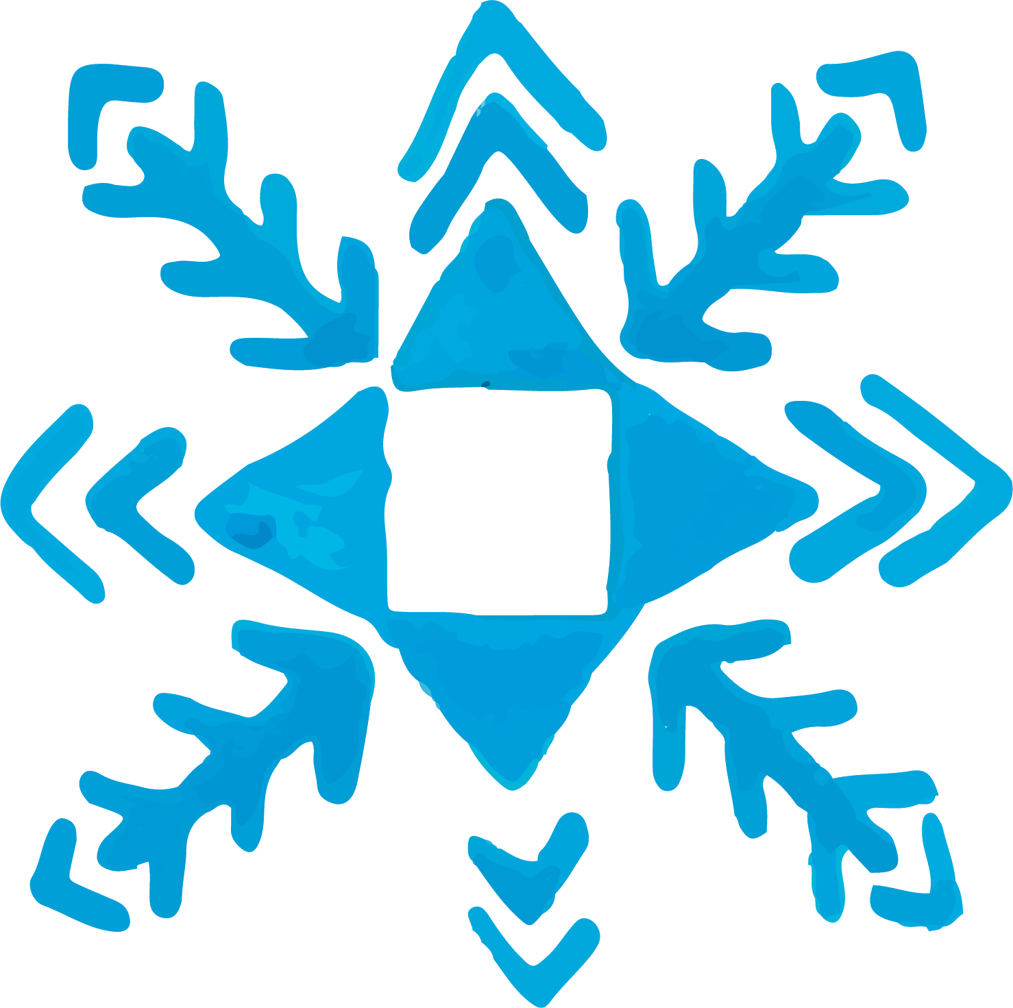 Blue Snowflake Ornament Vector