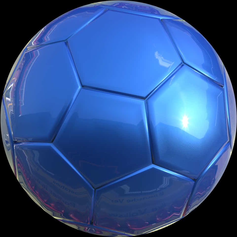 Blue Soccer Ball3 D Render