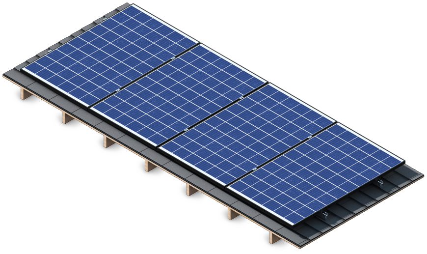 Blue Solar Panel Array