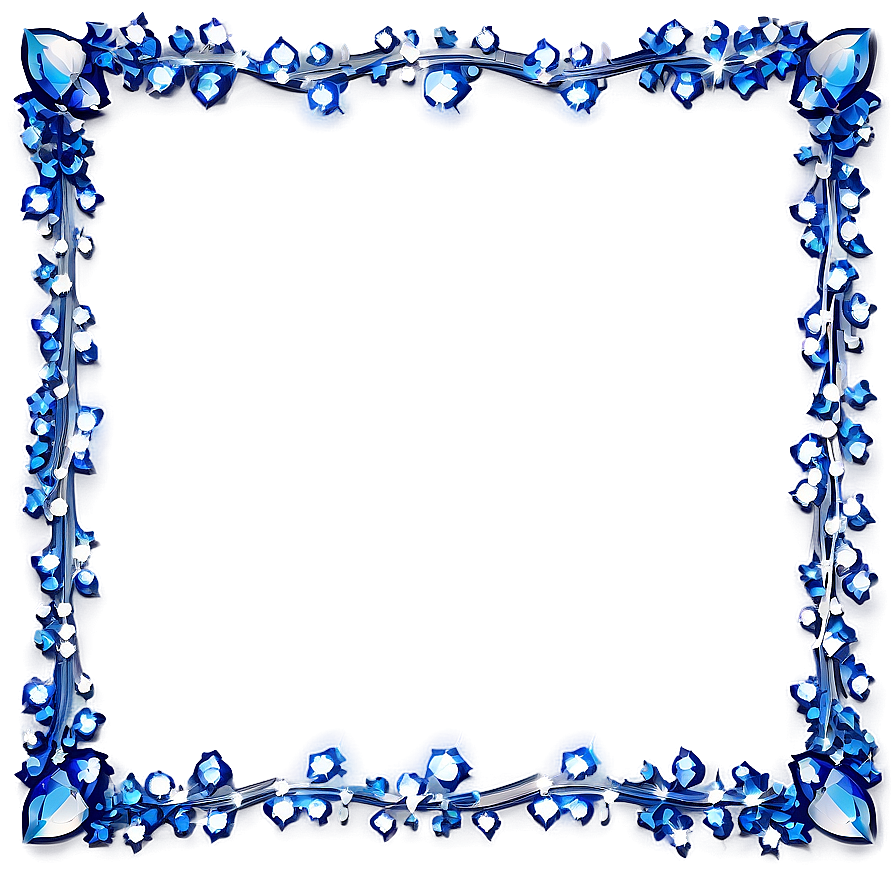 Blue Sparkle Border Png 06262024