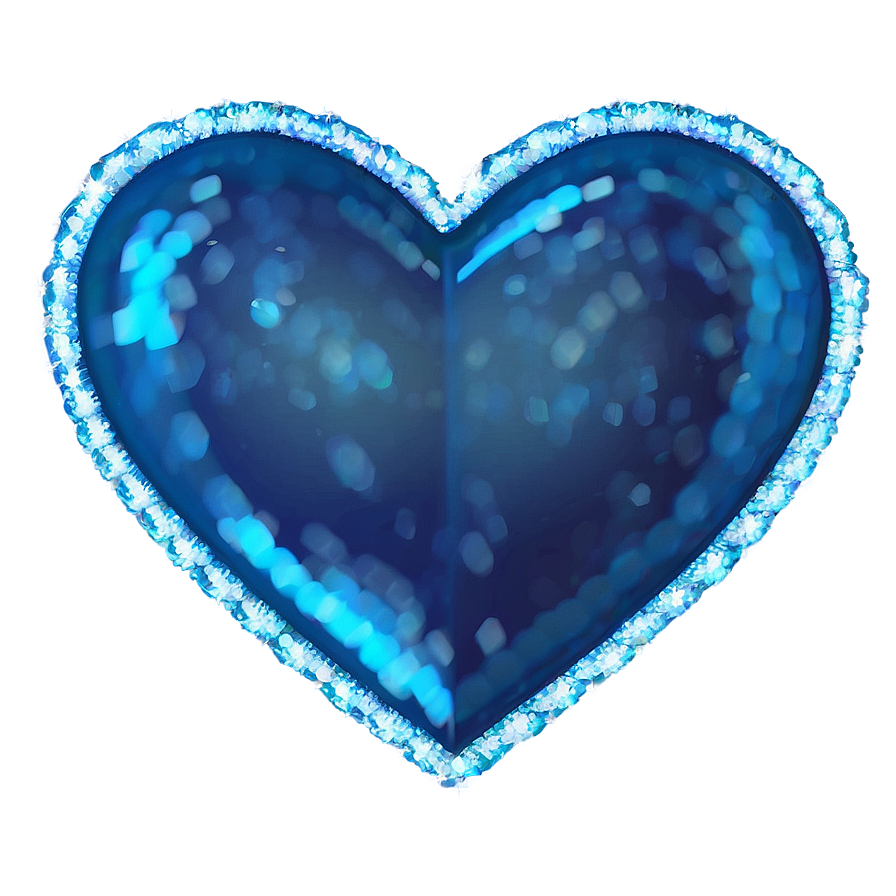 Blue Sparkle Heart Png 06262024