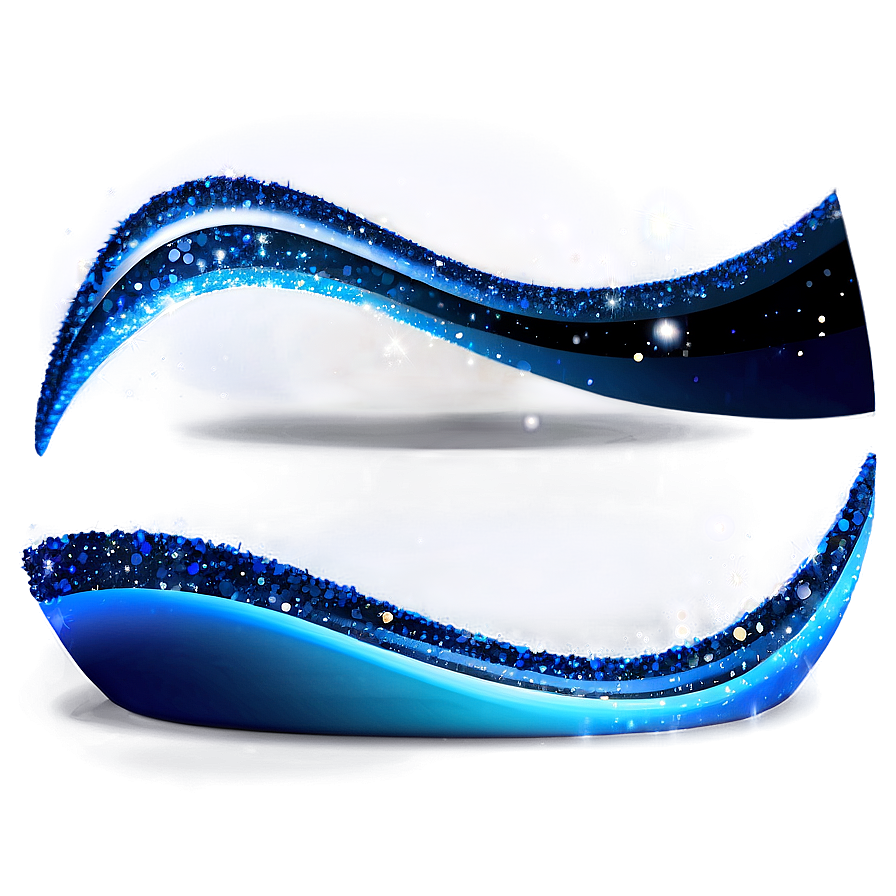 Blue Sparkle Wave Png 8