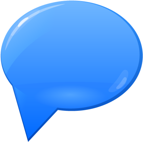 Blue Speech Bubble Icon