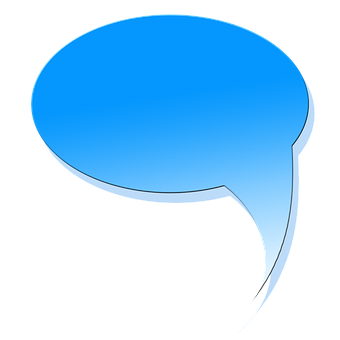 Blue Speech Bubble Icon