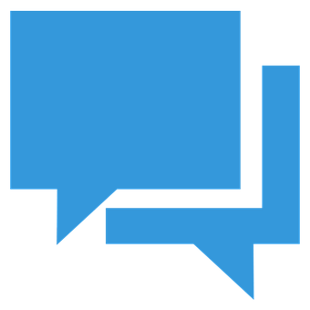 Blue Speech Bubbles Icon