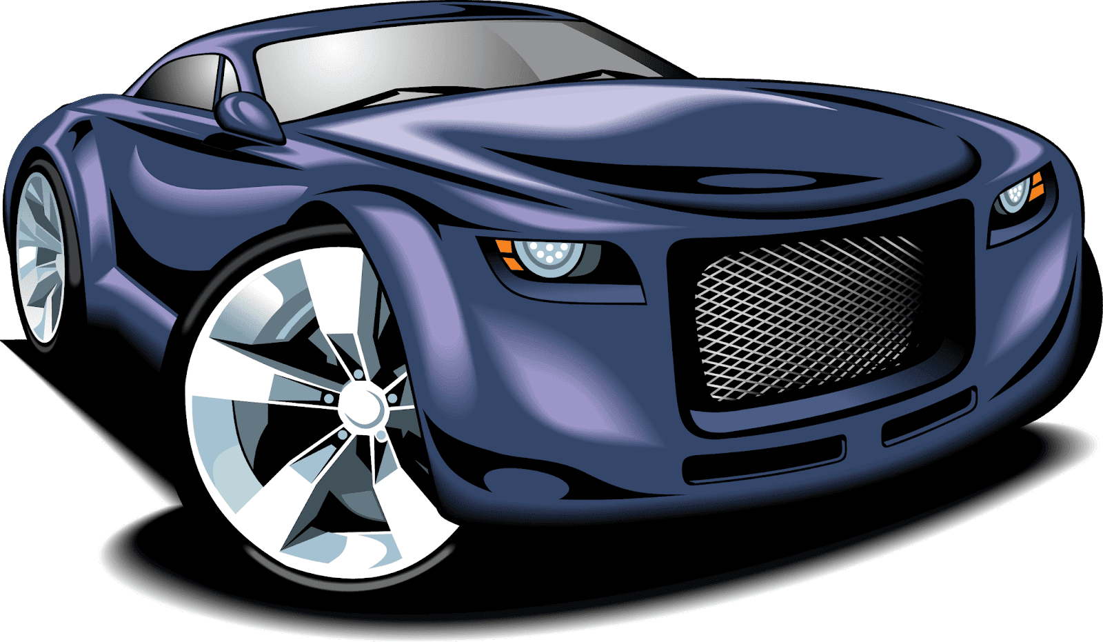 Blue Sports Car Illustration