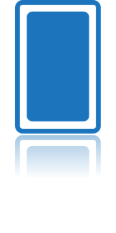 Blue Square Icon Reflection