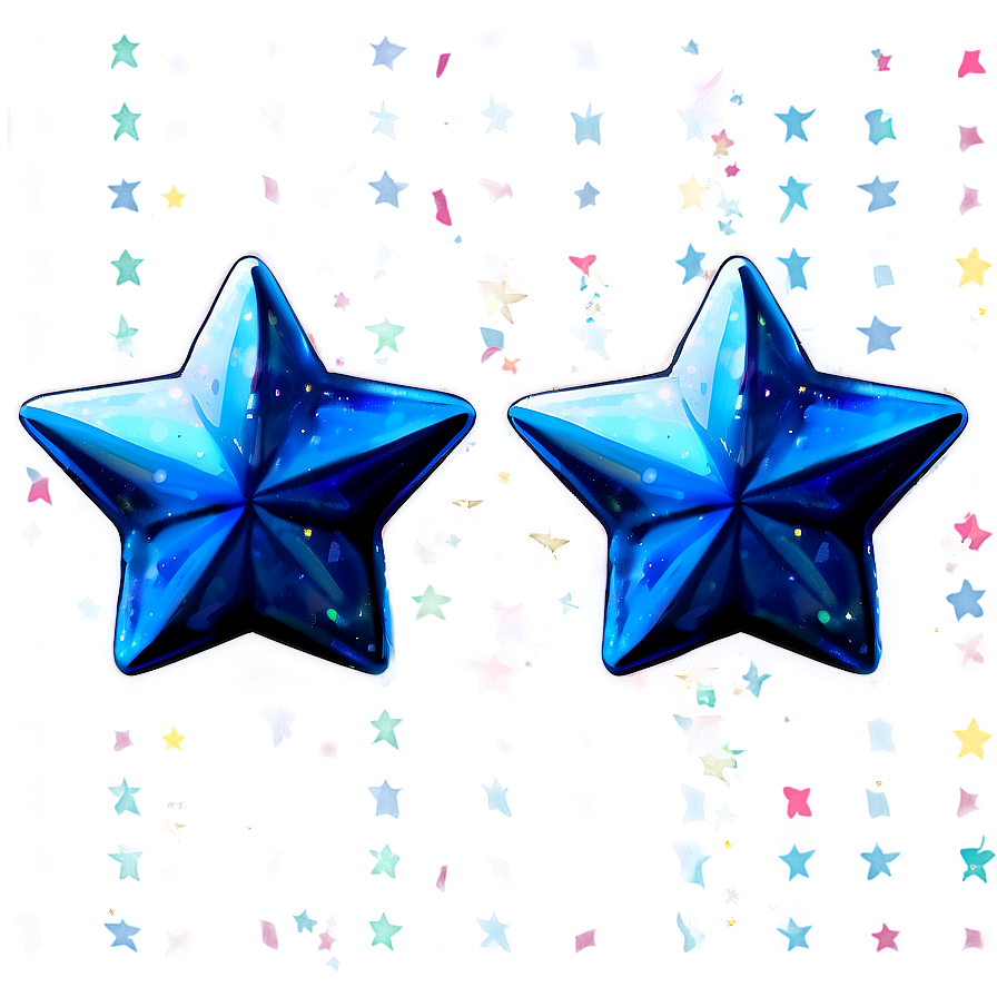 Blue Stars Design Png 91