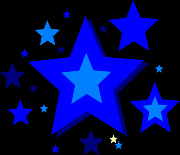 Blue Stars Vector Illustration