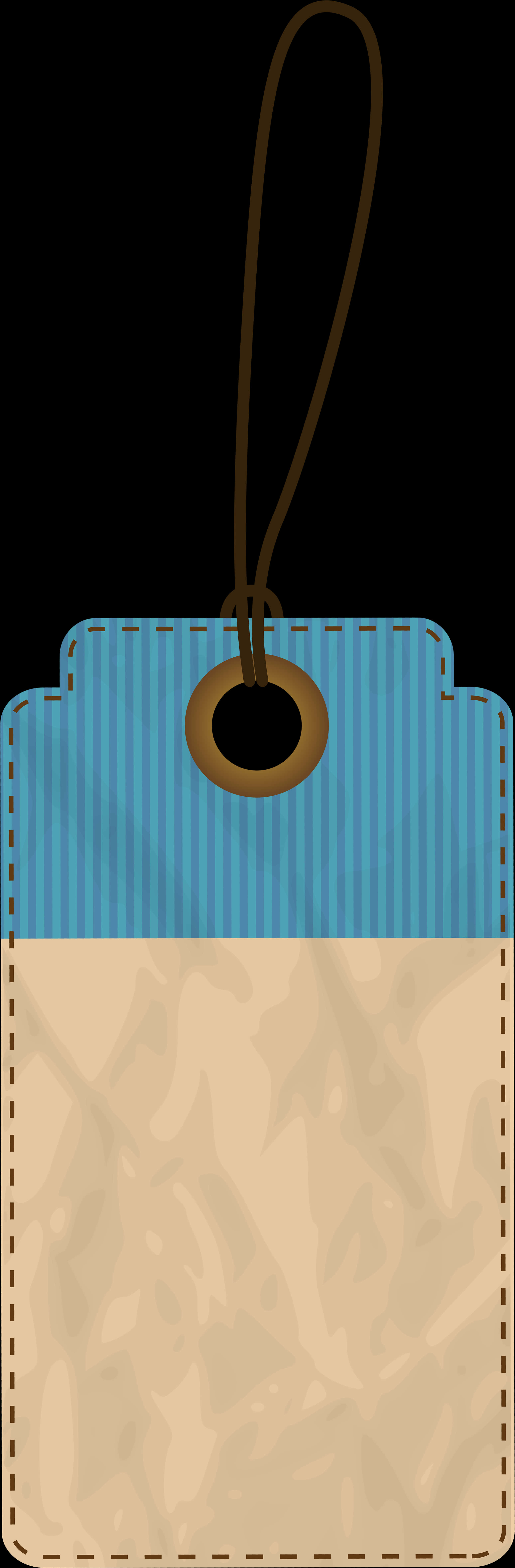 Blue Striped Blank Price Tag