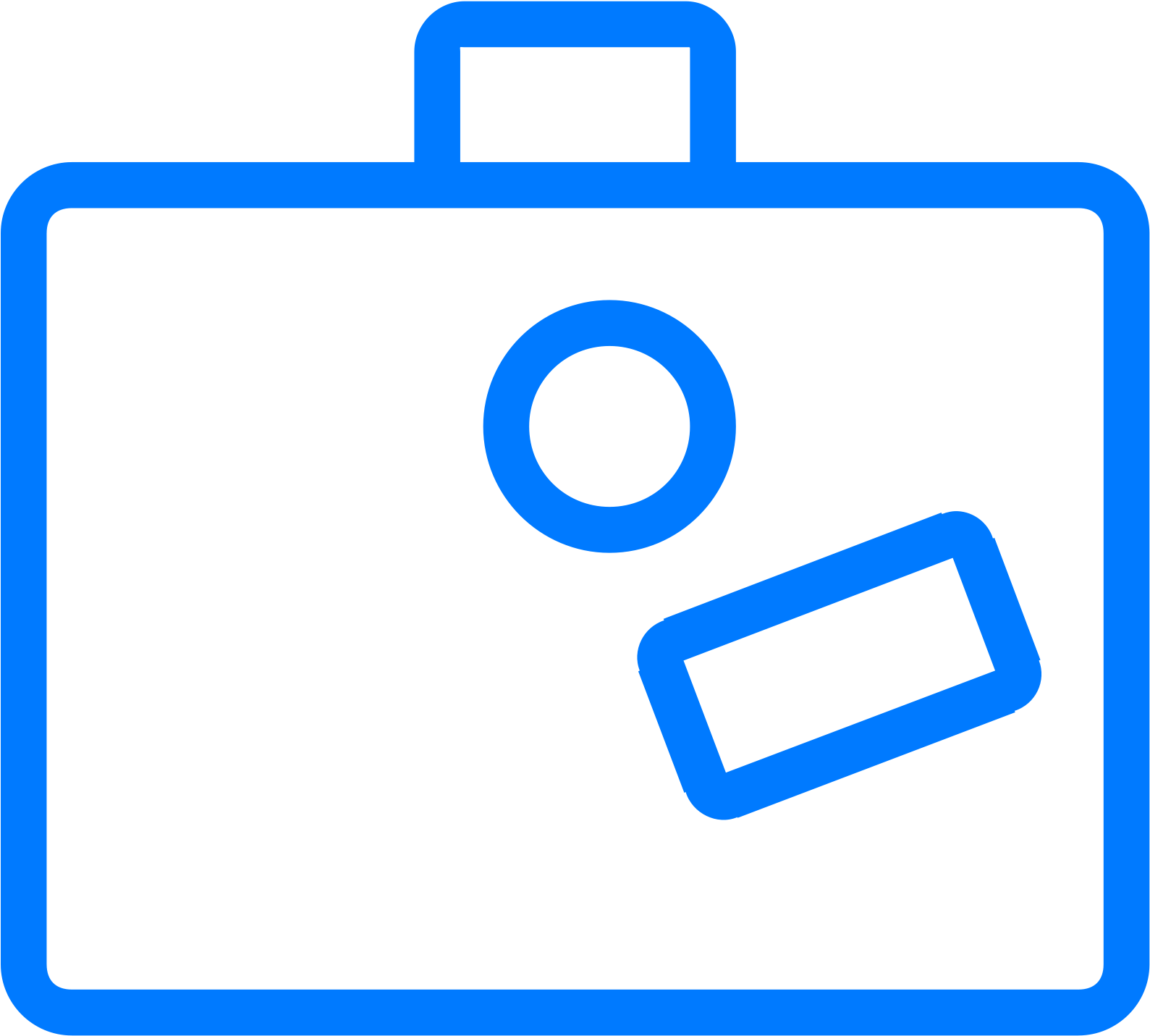 Blue Suitcase Icon