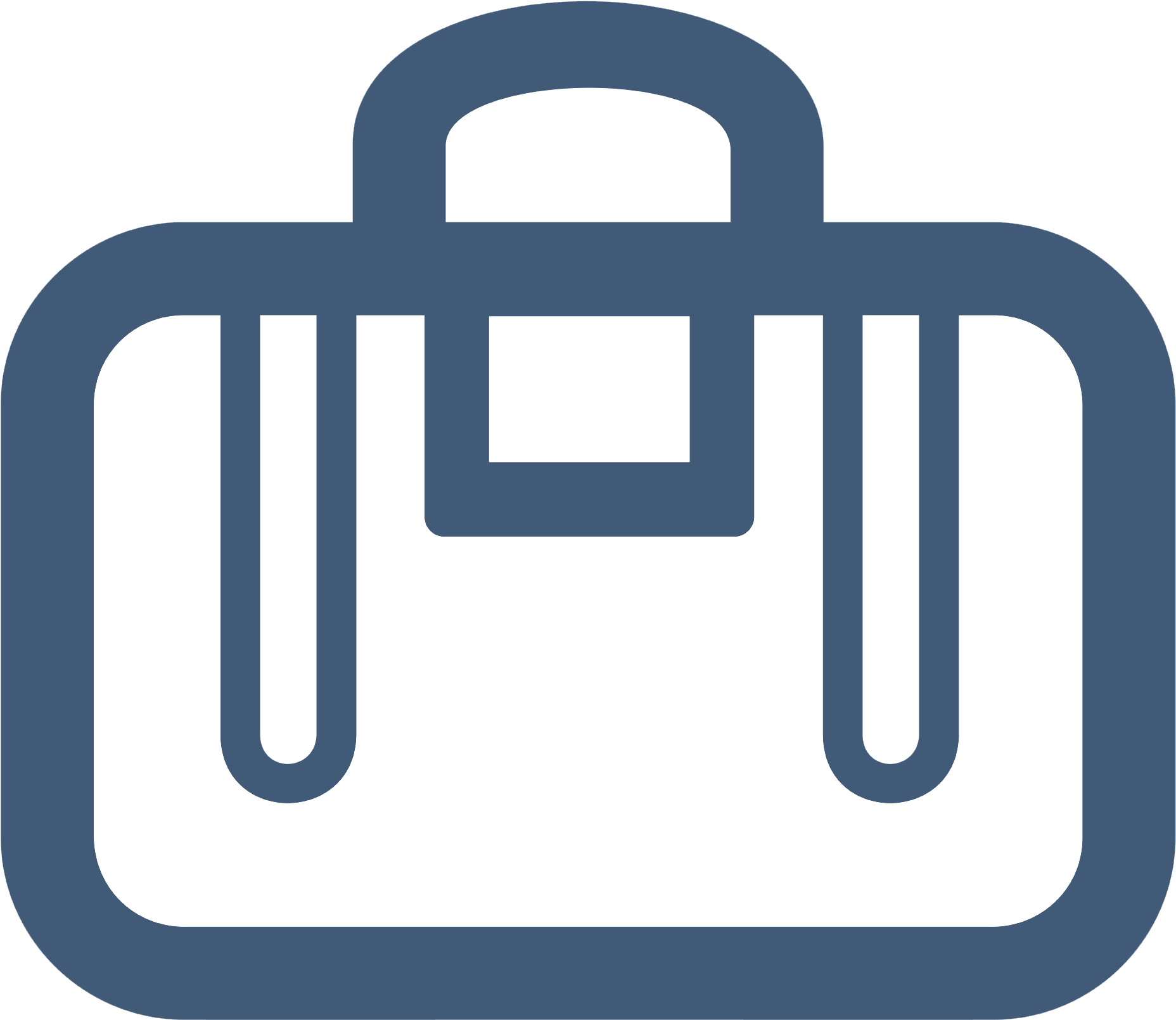 Blue Suitcase Icon