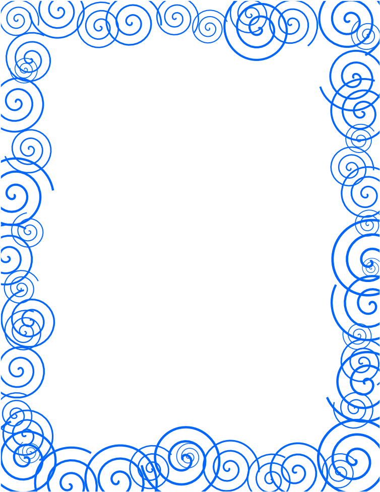 Blue Swirl Decorative Border