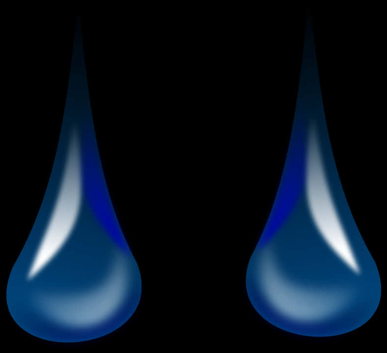 Blue Tear Drops Illustration