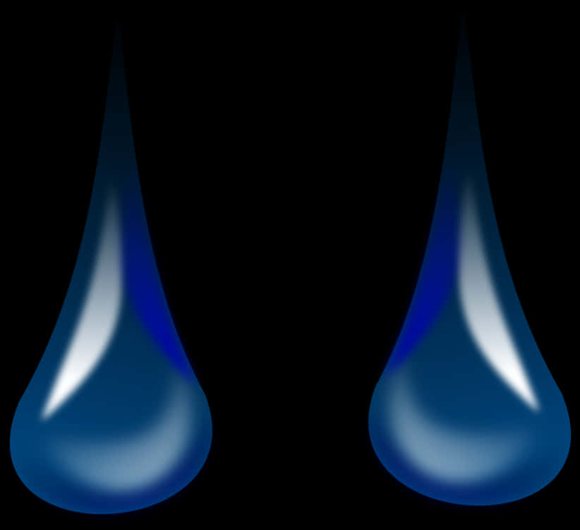 Blue Tear Drops Illustration