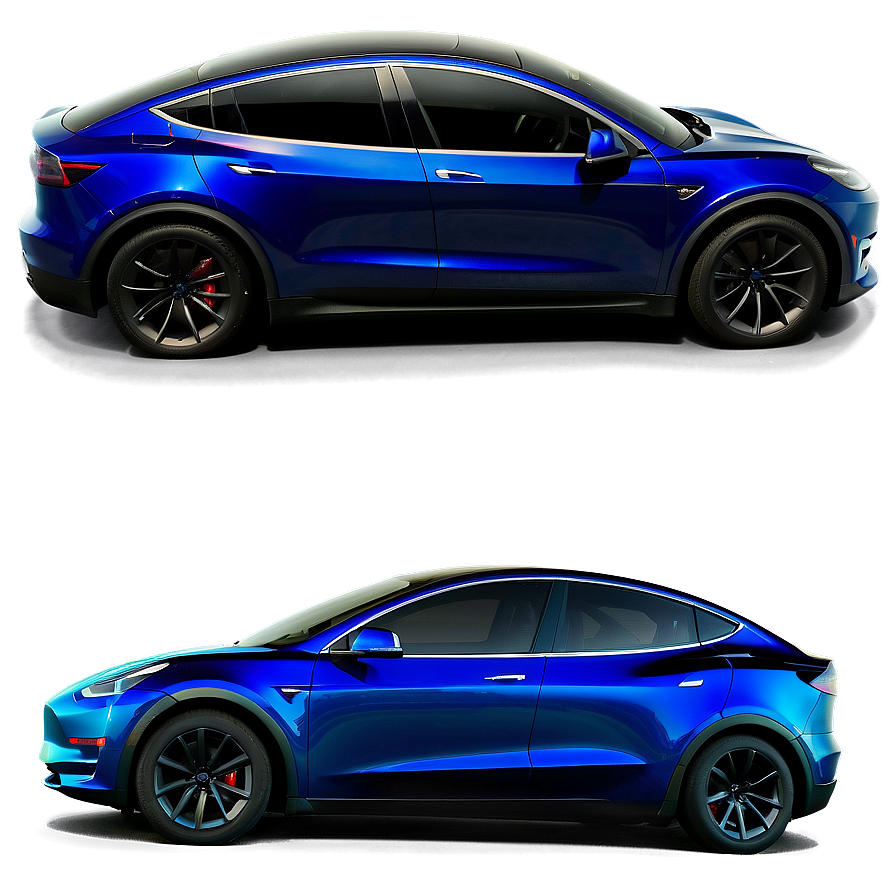 Blue Tesla Model Y Outdoor Png Iqp29