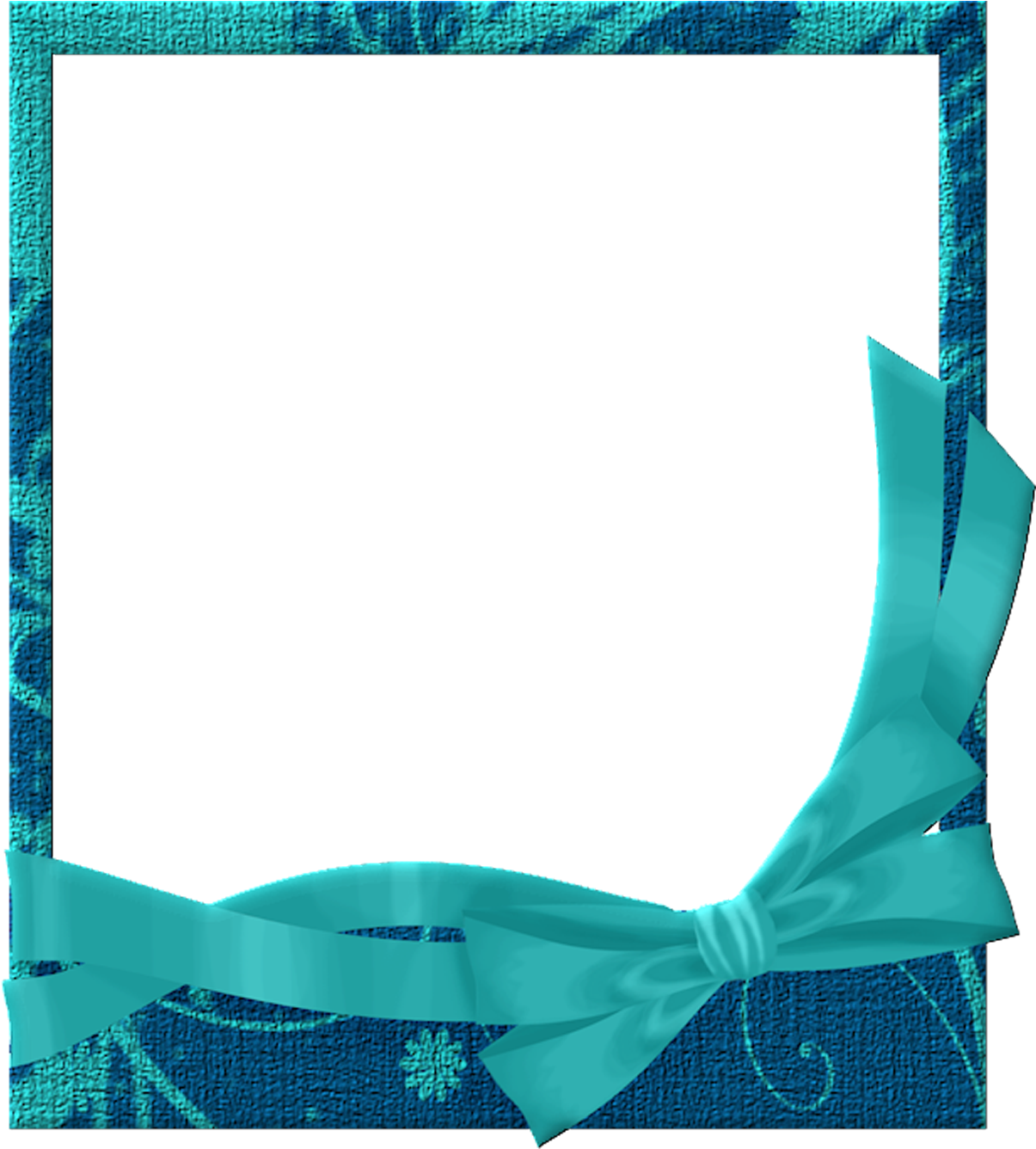 Blue Textured Framewith Ribbon