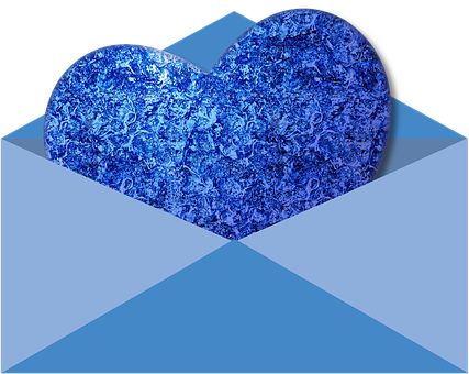 Blue Textured Heart Artwork