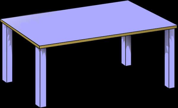 Blue Top Table Illustration