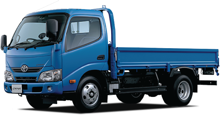 Blue_ Toyota_ Dyna_ Lorry_ Side_ View