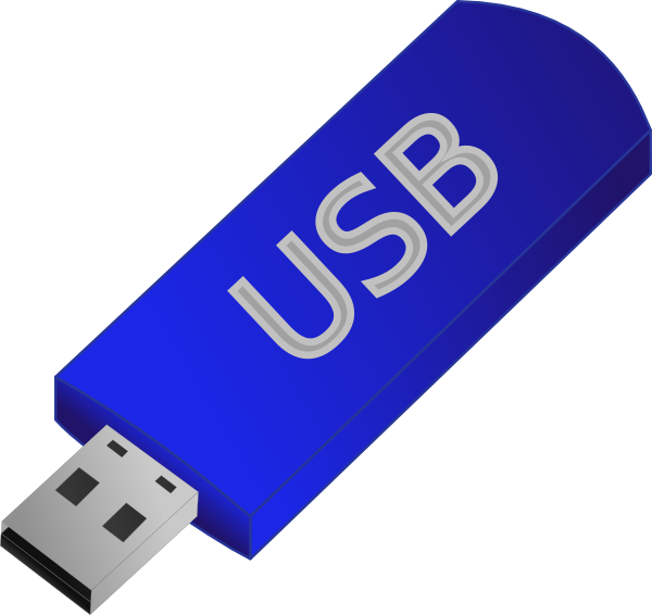 Blue U S B Flash Drive Graphic