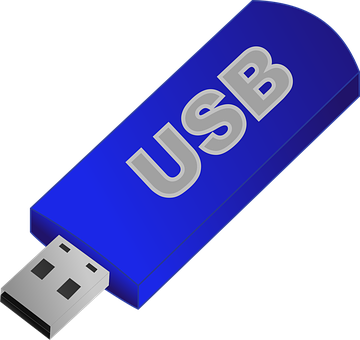 Blue U S B Flash Drive Icon