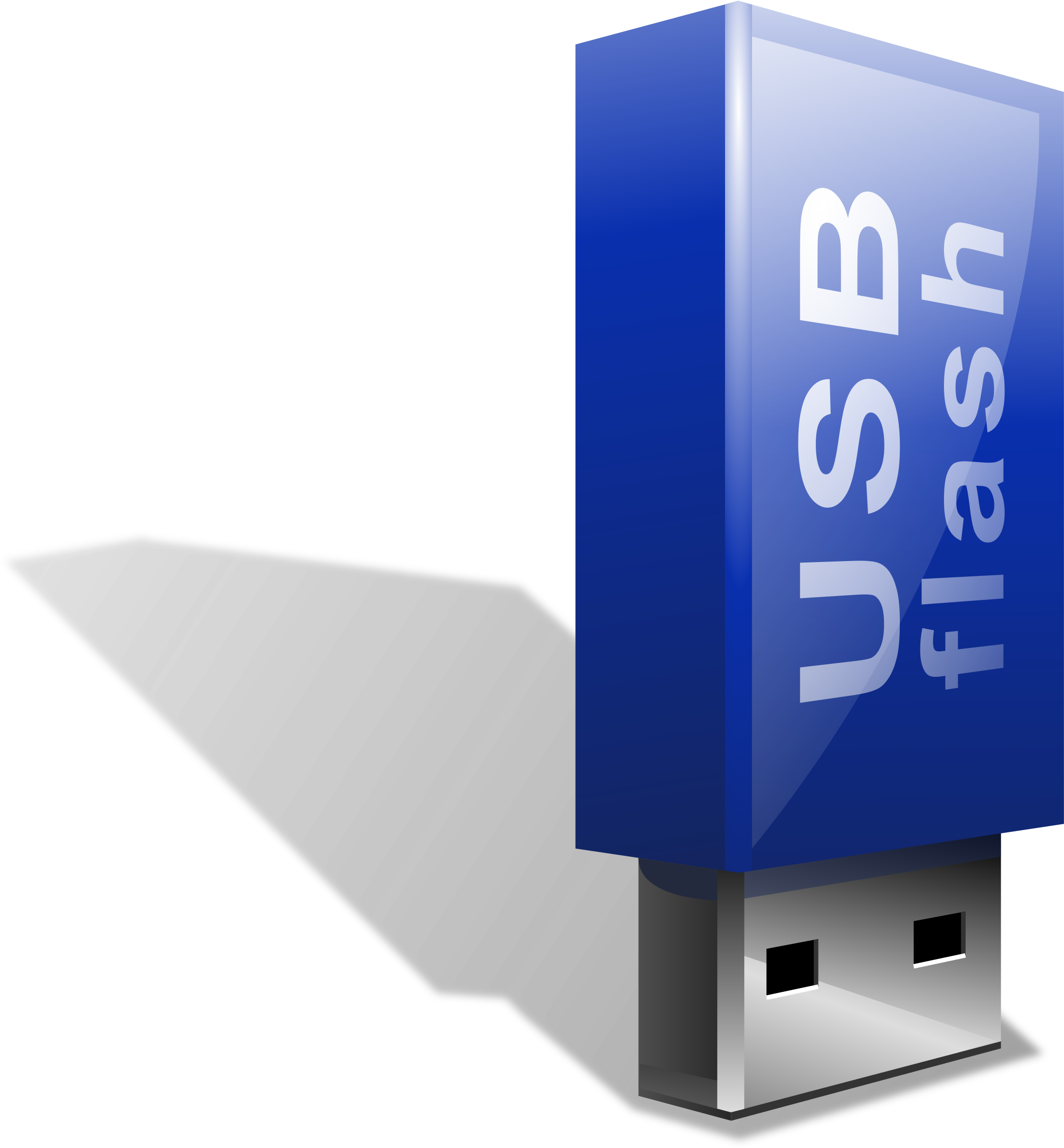 Blue U S B Flash Drive3 D Render