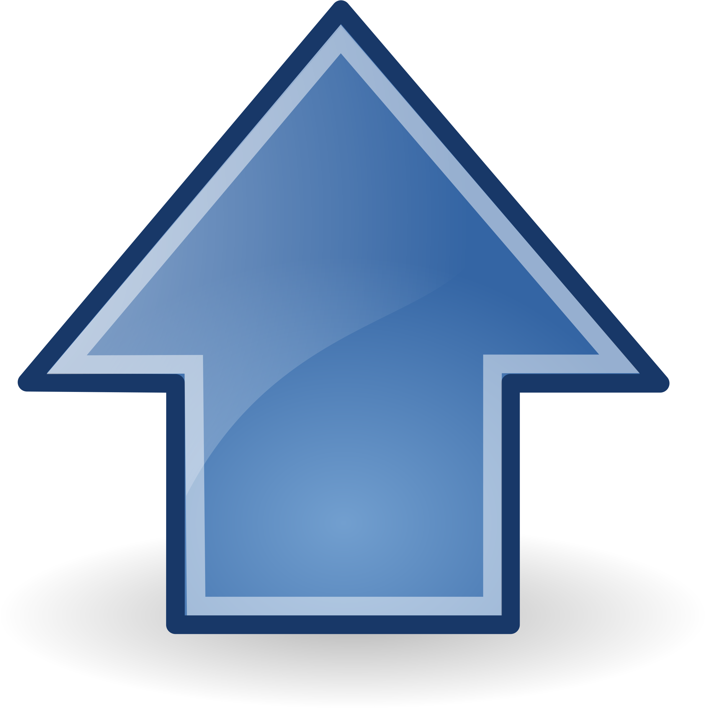 Blue Up Arrow Graphic