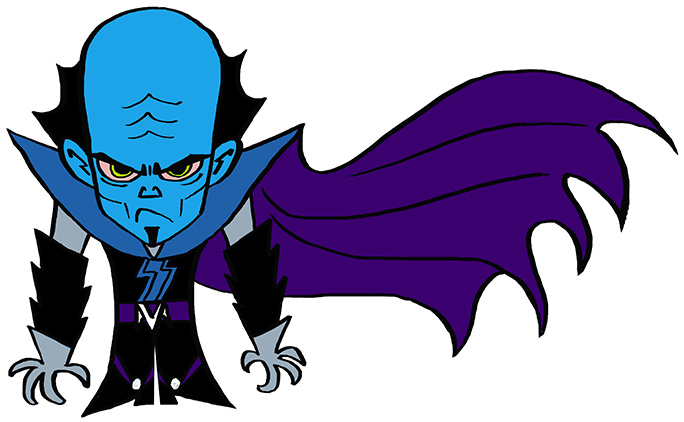 Blue Vampire Cartoon Character