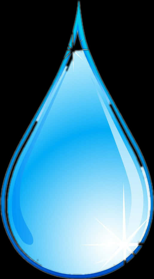 Blue Water Drop Graphic