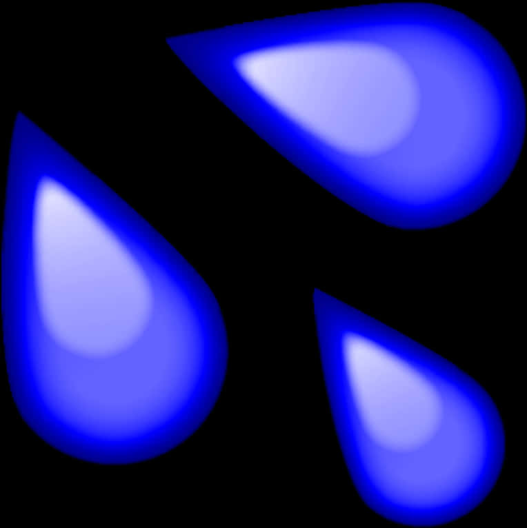 Blue Water Droplets Emoji