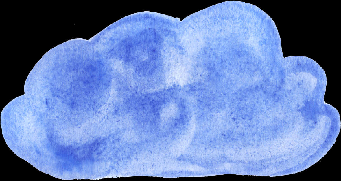 Blue Watercolor Cloud