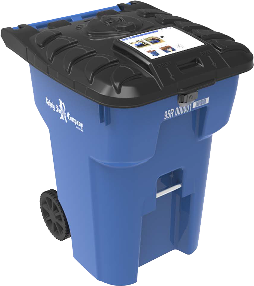 Blue Wheeled Recycling Bin