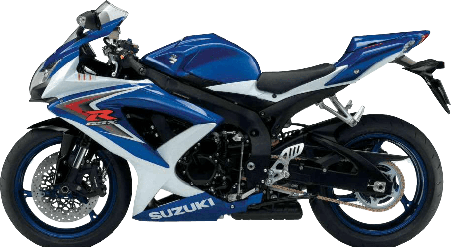 Blue White Suzuki Sportbike