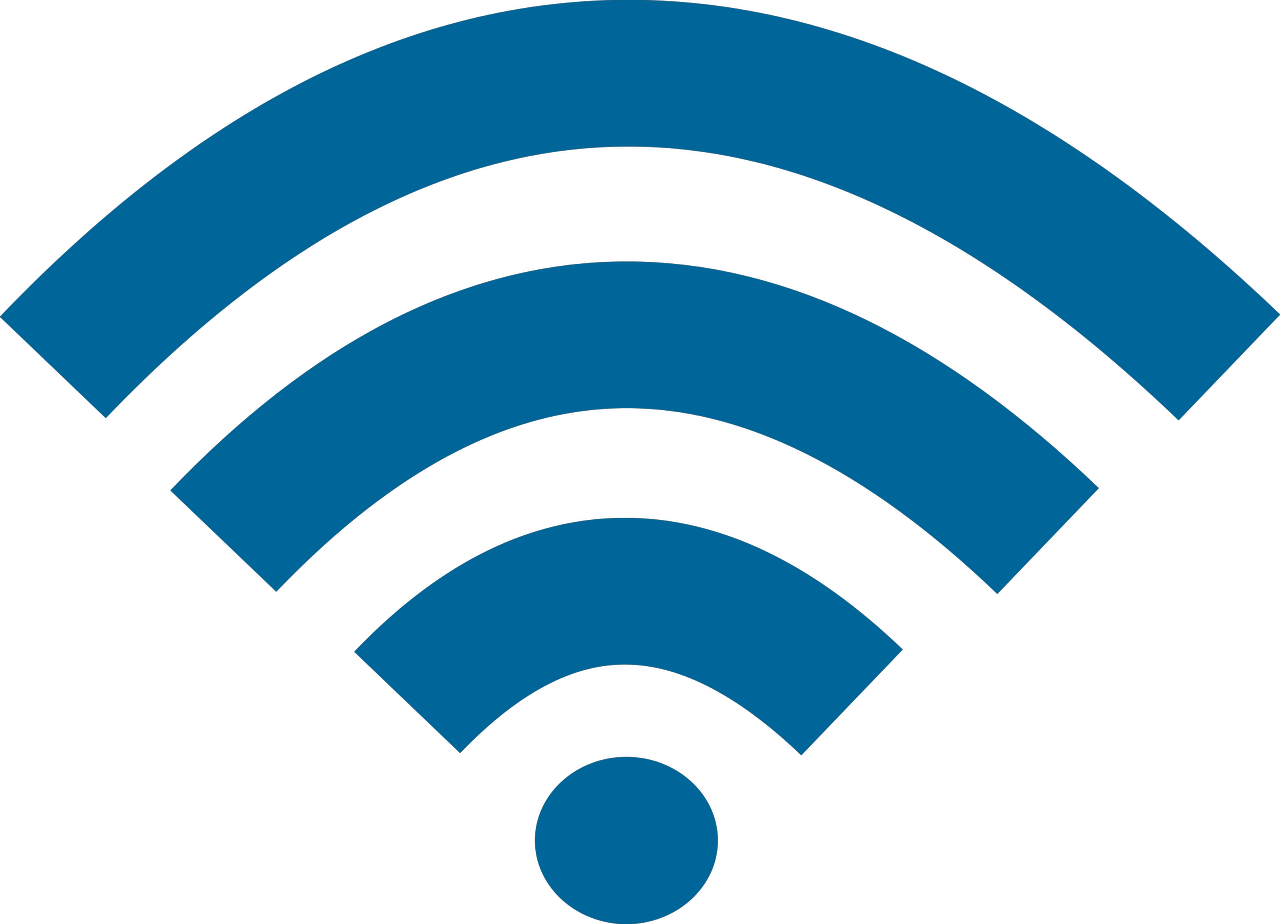 Blue Wi Fi Signal Icon