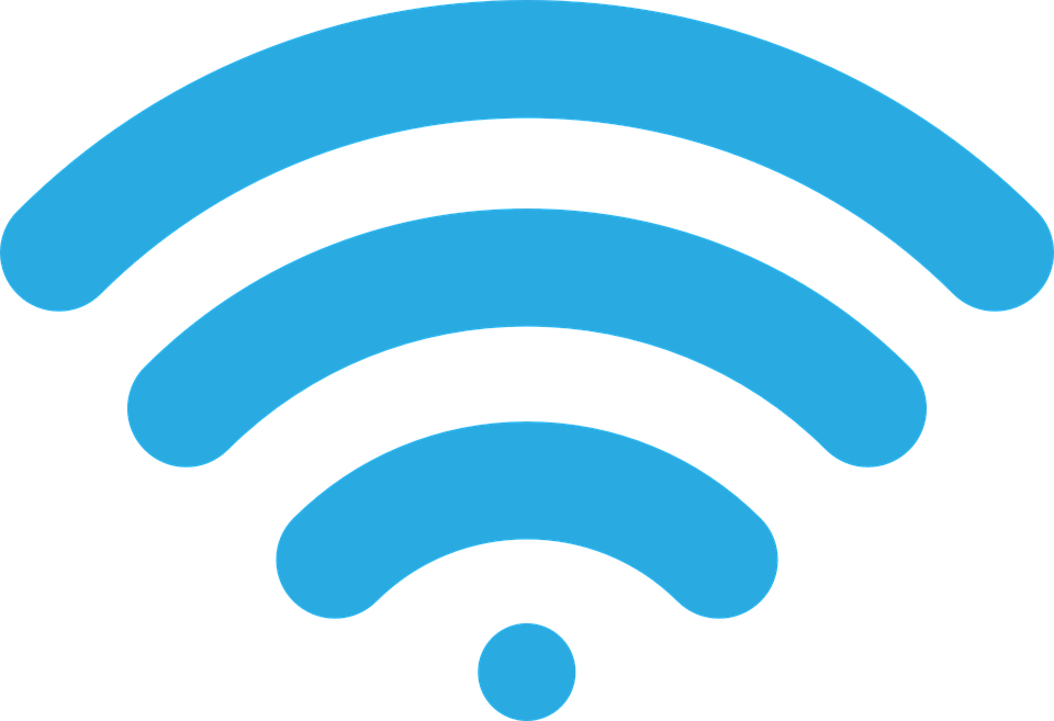 Blue Wi Fi Signal Icon