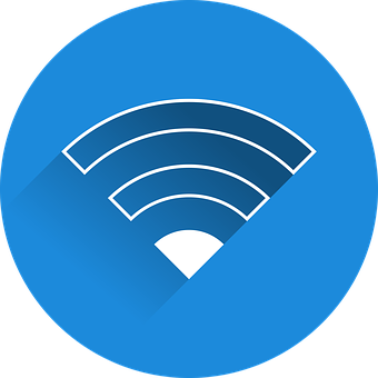 Blue Wi Fi Symbol Icon