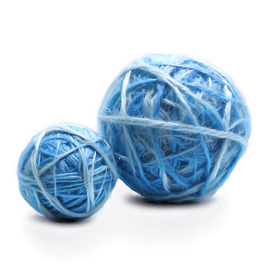 Blue Wool Ball Png 06132024