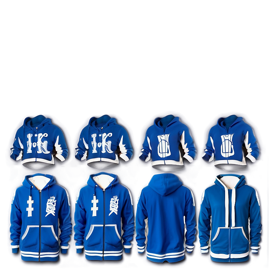 Blue Zip Up Hoodie Png 48