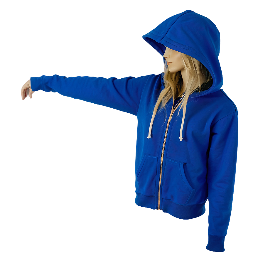 Blue Zip Up Hoodie Png Sfk56