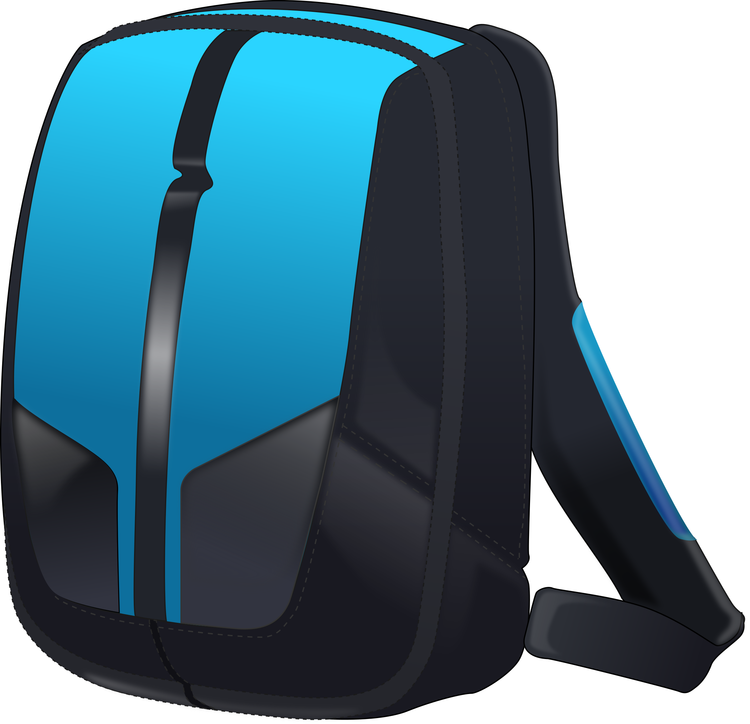 Blueand Black Travel Backpack