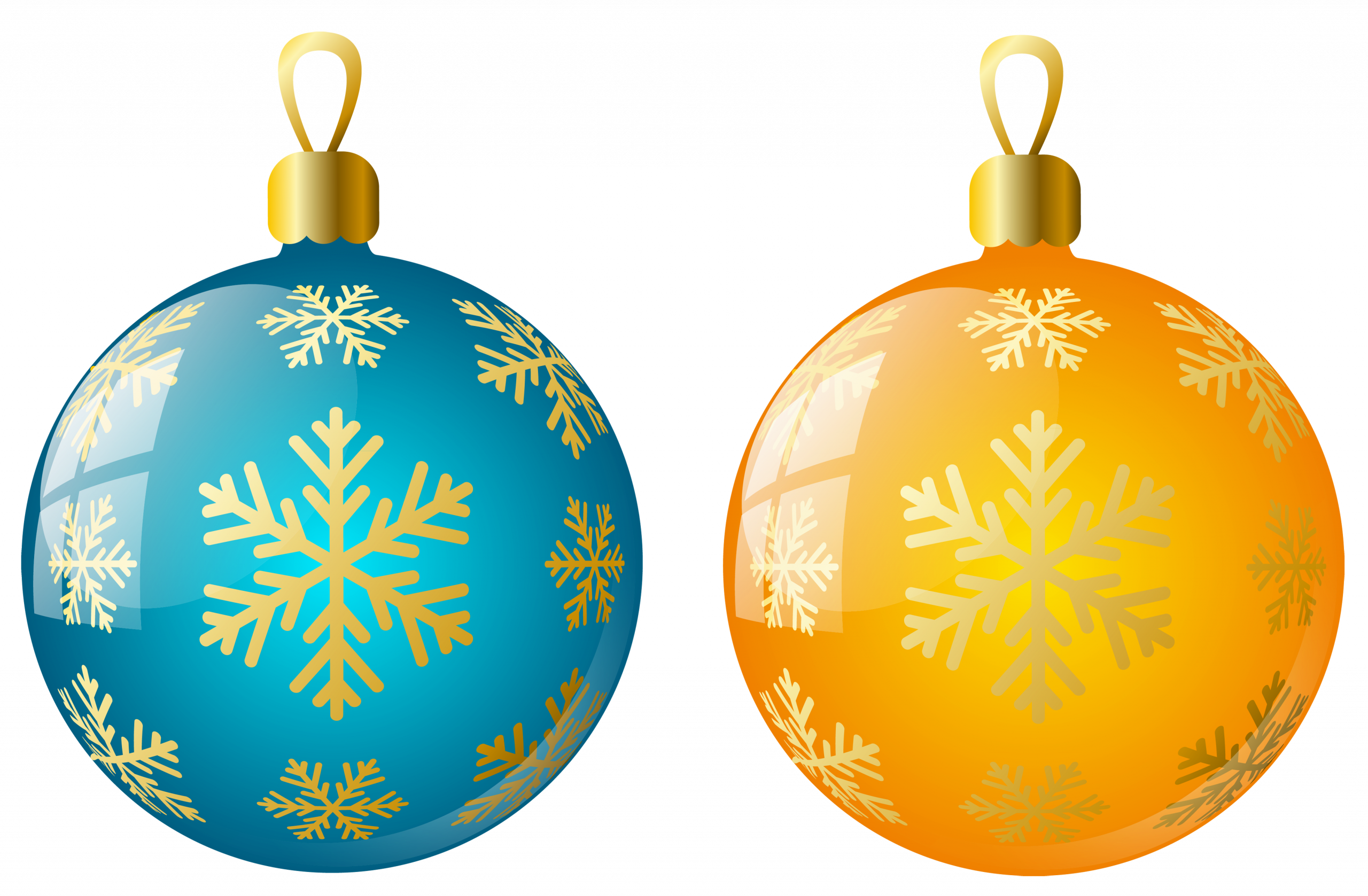 Blueand Gold Christmas Ornaments