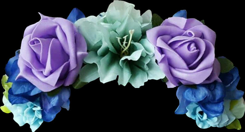 Blueand Purple Floral Arrangement